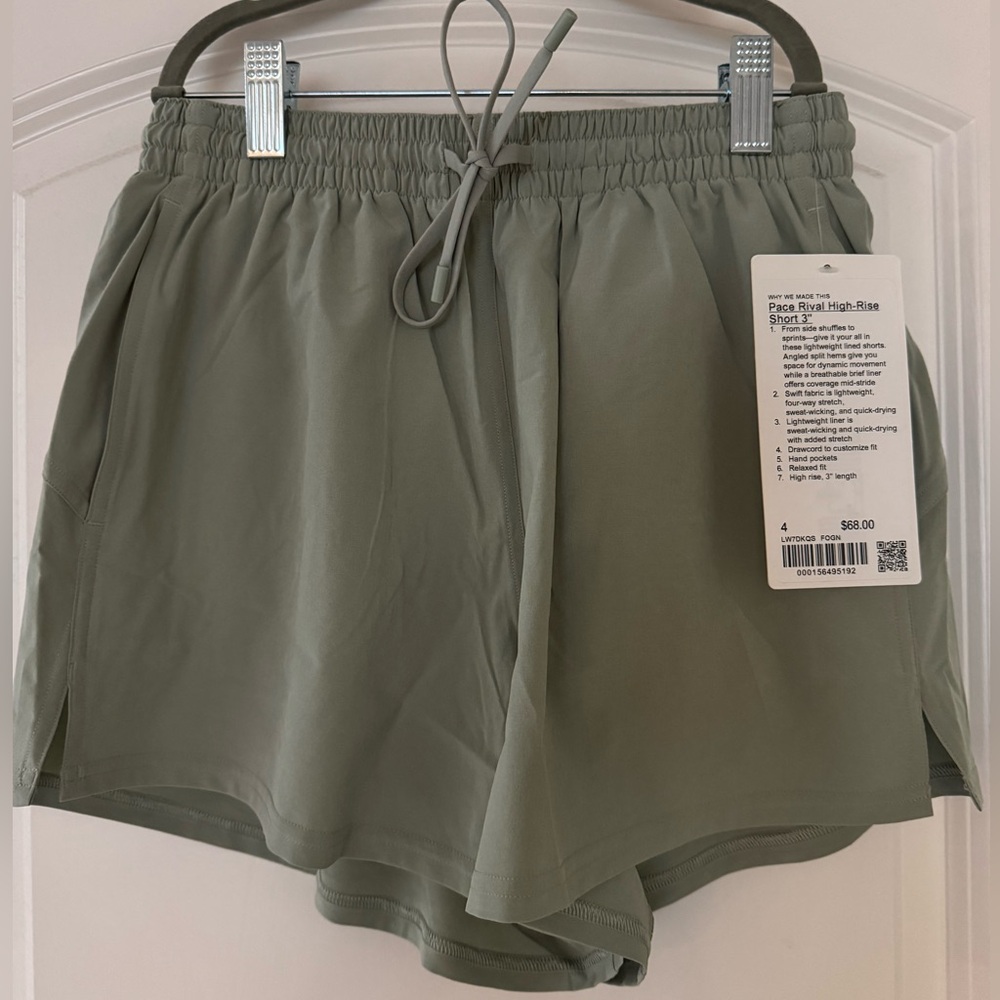 Lululemon Athletica Sage Green Women's Athletic Shorts